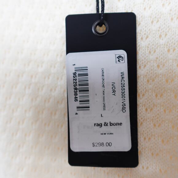 Rag & Bone Carine Texture Knit Maxi Dress Large Ivory - Picture 10 of 11